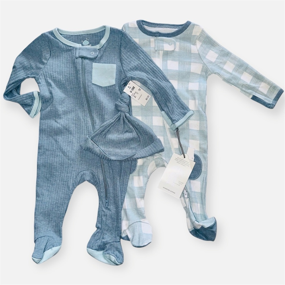 NWT Cloud Island 3pc Footie Set